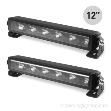 IP68 Su Geçirmez LED Işık Çubuğu 12 &quot;45W LED İş Işık Bar 12V Wranglers için Tek Işık Çubuğu SUV Kamyonları ATV Offroad